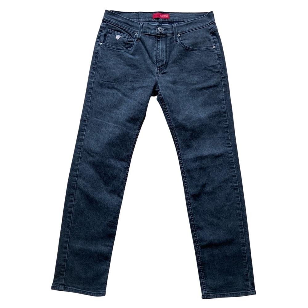 New Guess men jeans Vermont style black stretchy denim 001  03364 tapered leg 34